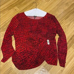 Calvin Klein poly/spandex blouse; beautiful with just the right touch of bling!